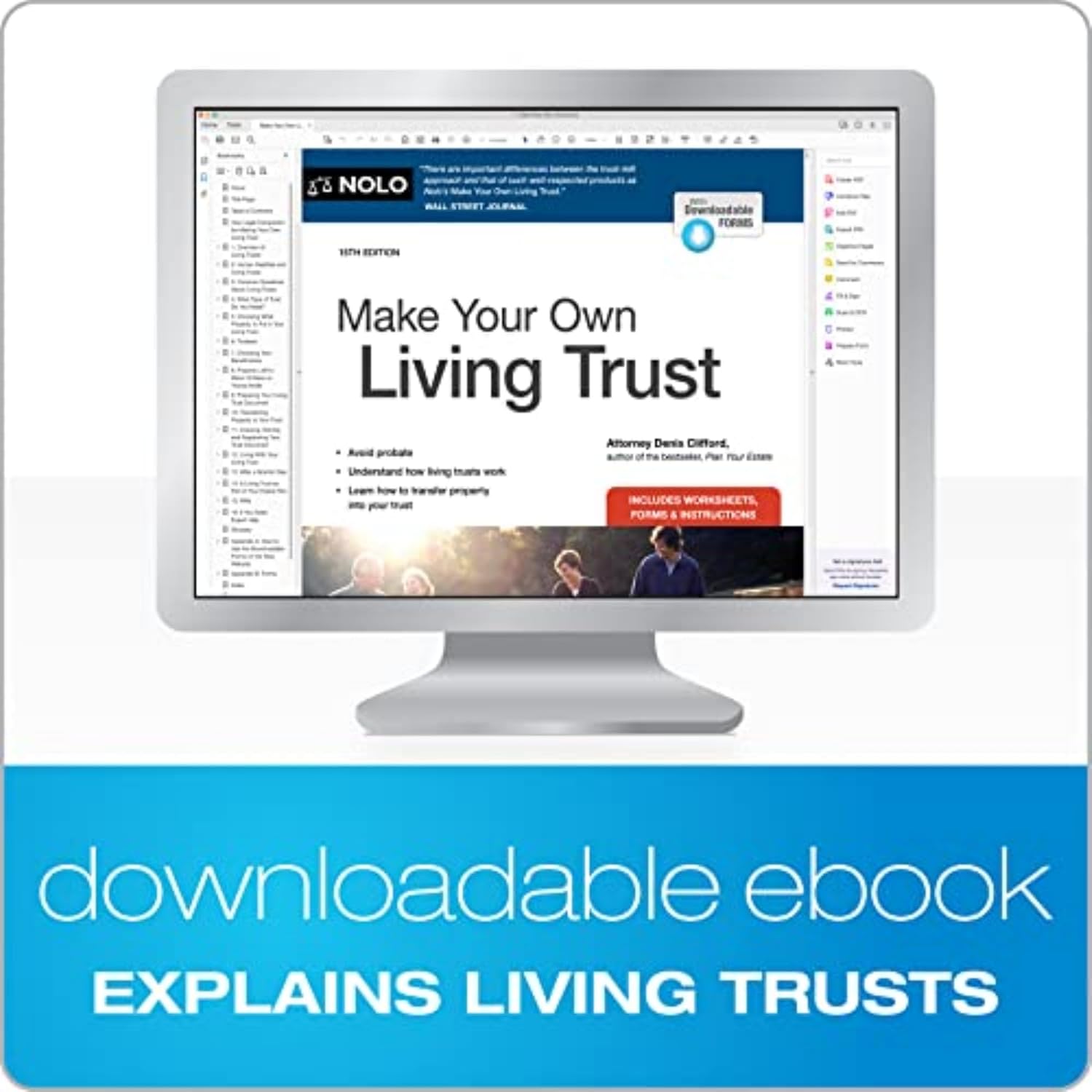Adams Living Trust Kit, Paper Forms and Instructions, Plus Downloadable Content, Details on Packaging (K305) - Image 3