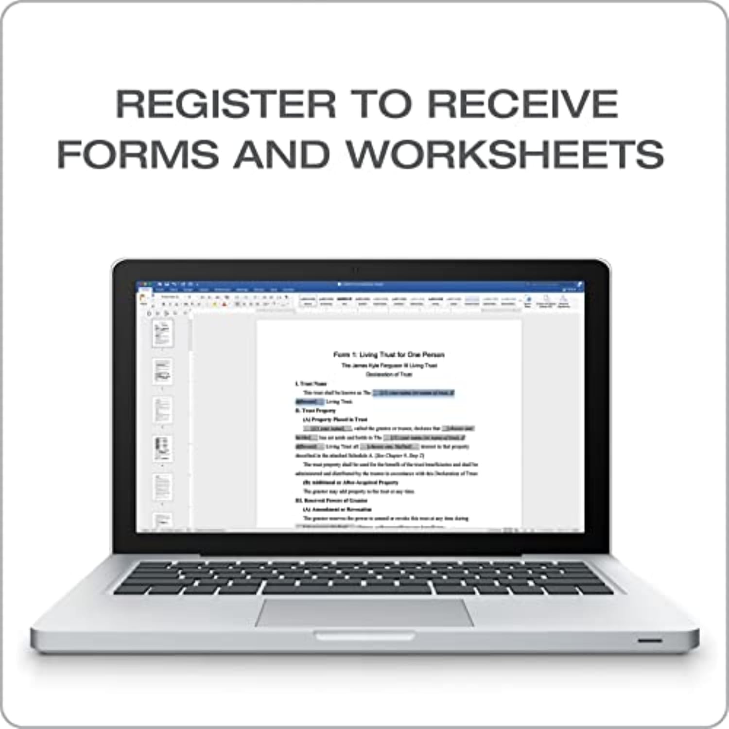 Adams Living Trust Kit, Paper Forms and Instructions, Plus Downloadable Content, Details on Packaging (K305) - Image 4